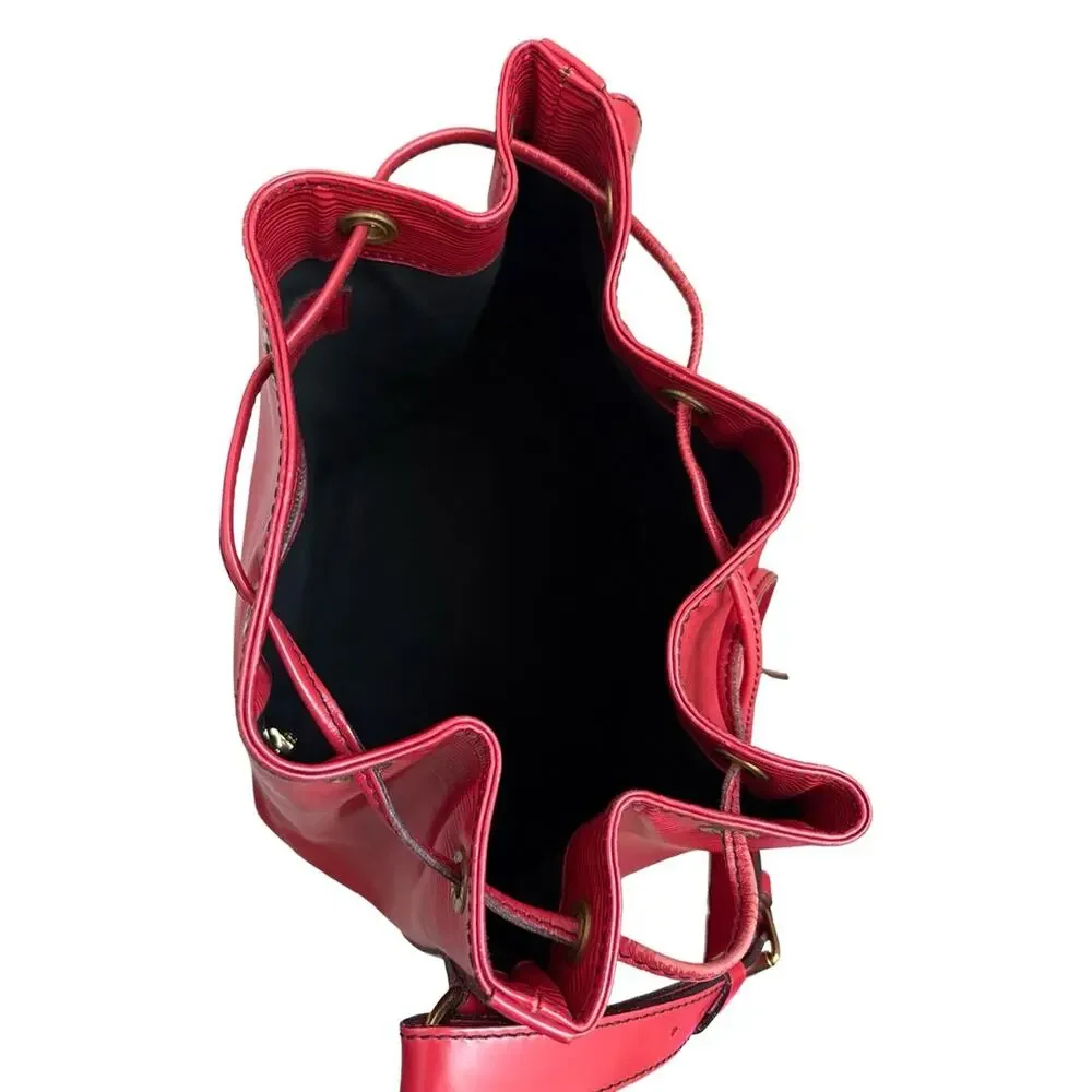 Louis Vuitton Red/Wine Epi Noé BB Bucket Bag | Adjustable Shoulder Strap
